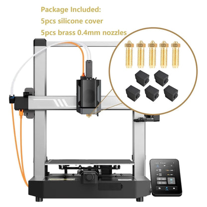 5PCS Nozzles and Silicone Socks for Anycubic Kobra 3/Kobra S1, 3D Printer...
