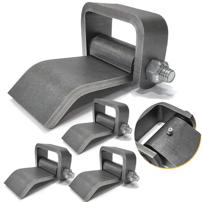 Weld on Trailer Hinges for Dump Trailers, Truck 5-3/8" x 4" Large Size, Black