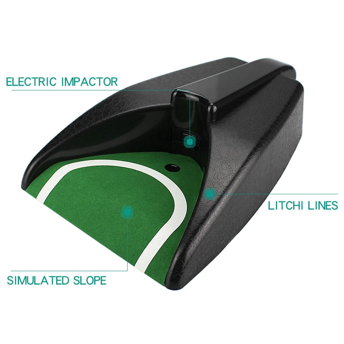 LH90H Automatic Golf Putting Cup with Ball Return – Portable black