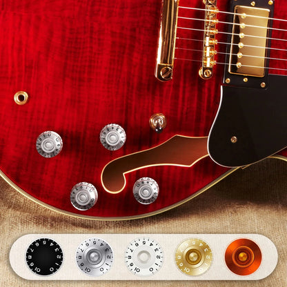 Nuanchu 20 Pieces Electric Guitar Knobs Top Hat Volume Tone Control Knobs...
