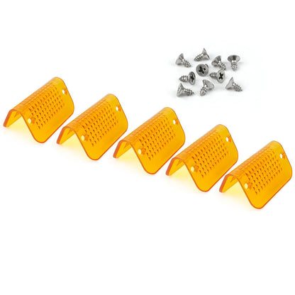 Orange Amber Cab Roof Visor Replacement Light Lens for Lund Moon/Sun Visor-5PCS