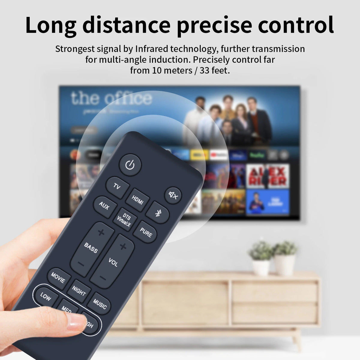 RC-1236 Remote Control For Denon Sound Bar System DHT-S216 DHT-S216H