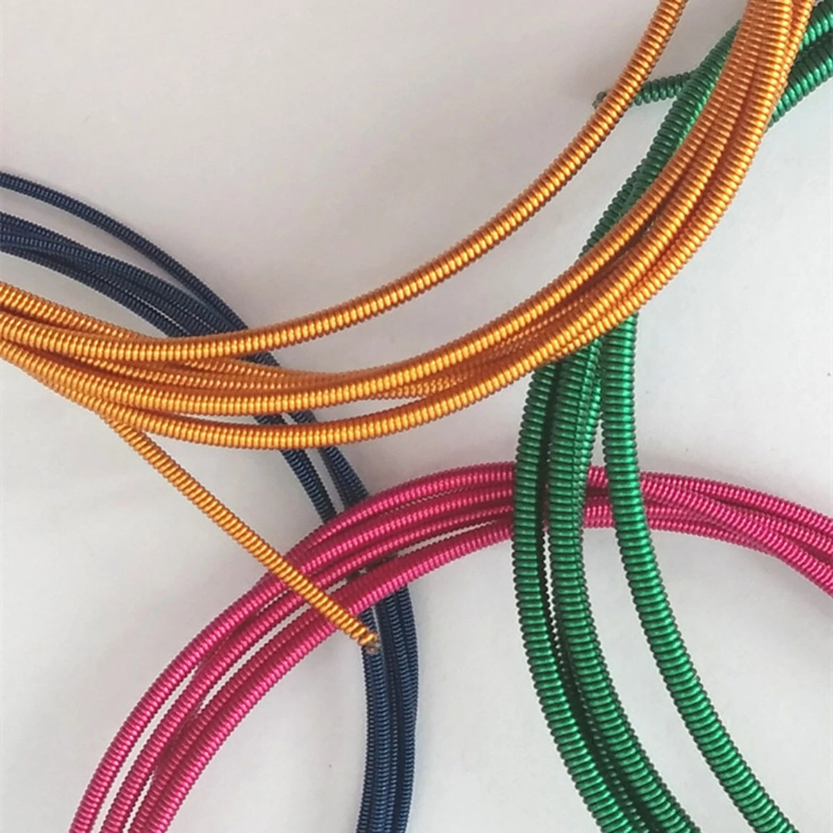 Set of 4 Steel Strings Blue Rose Red Yellow for 4 String Bass Guitar