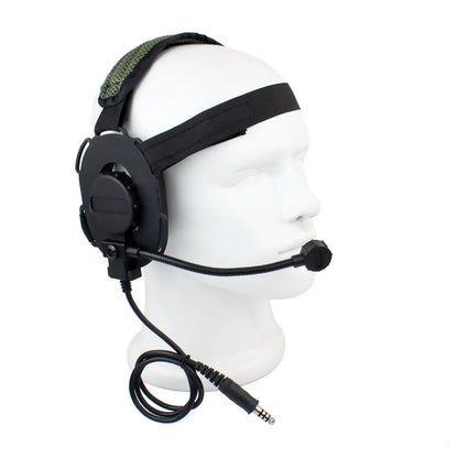 46-60dB Airsoft Mic Boom Z Tactical Radio Earpiece Headset For Bowman Elite II