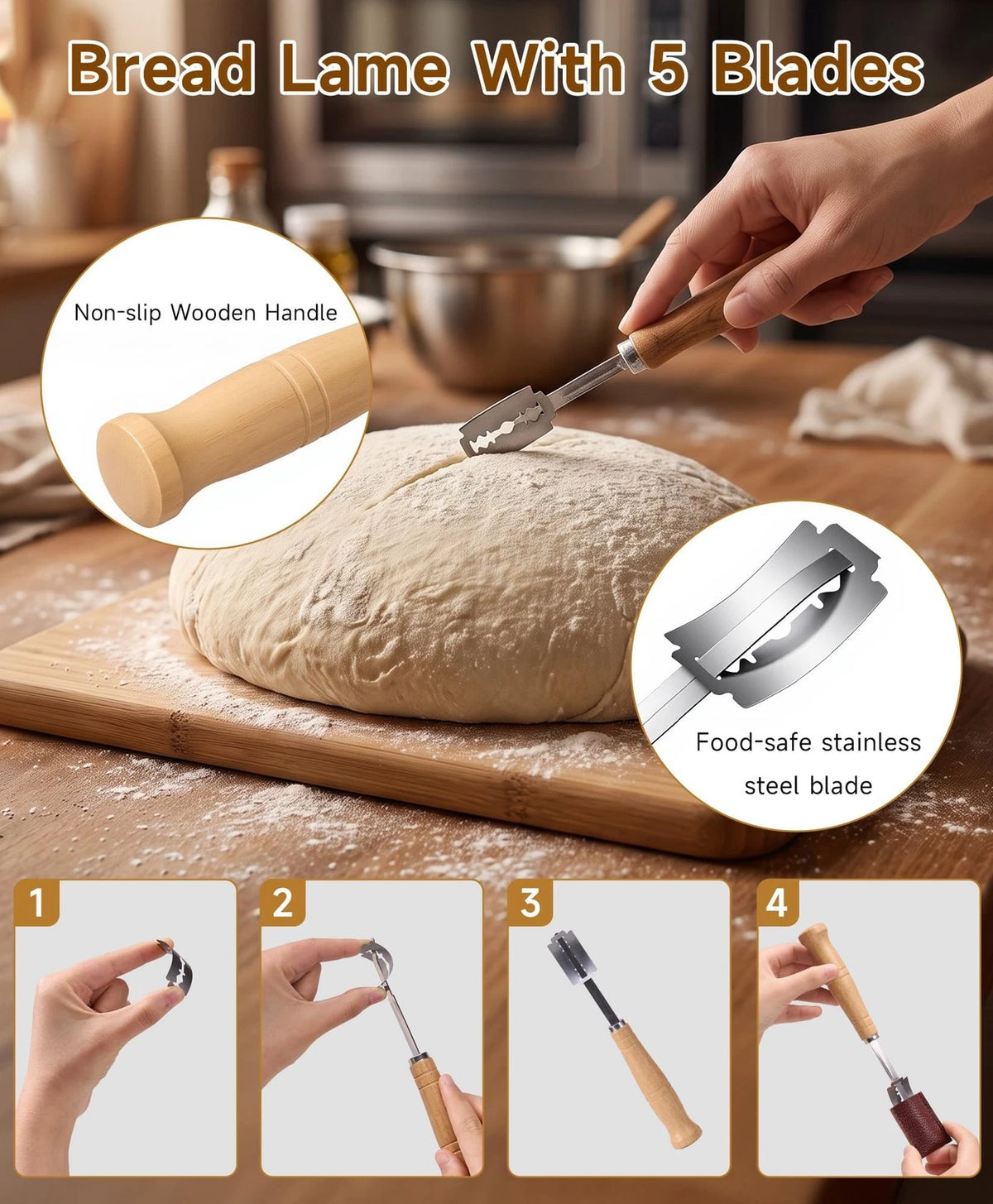 Complete Sourdough Starter Kit with Jar Round & Natural & Oval Basket