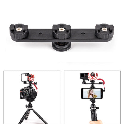 Triple Hot Shoe Bracket Holder For Camera Hot Shoe Camera Support For Fill Light