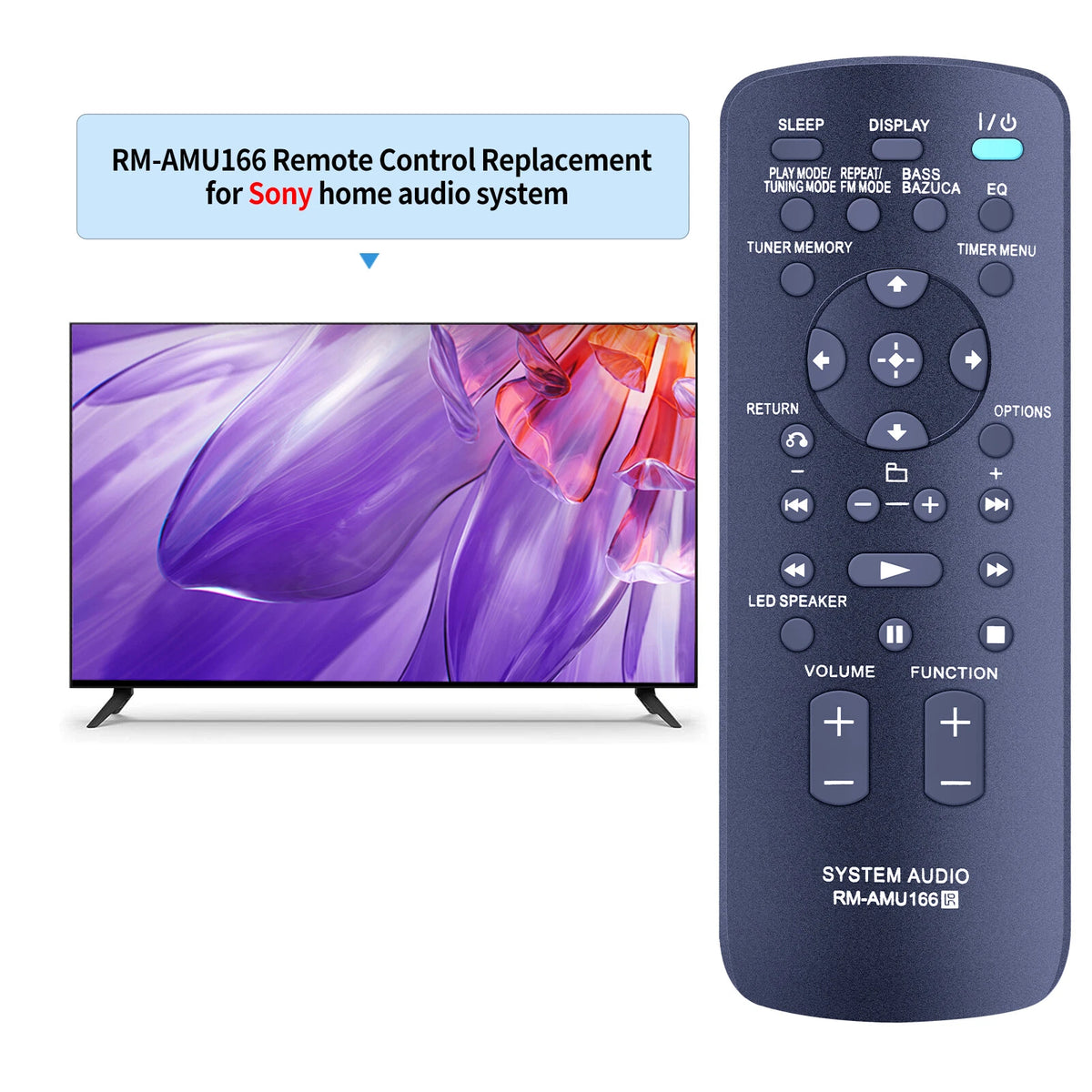 RM-AMU166 For Sony Home Audio System Remote Control GTK-X1BT RDH-GTK17iP