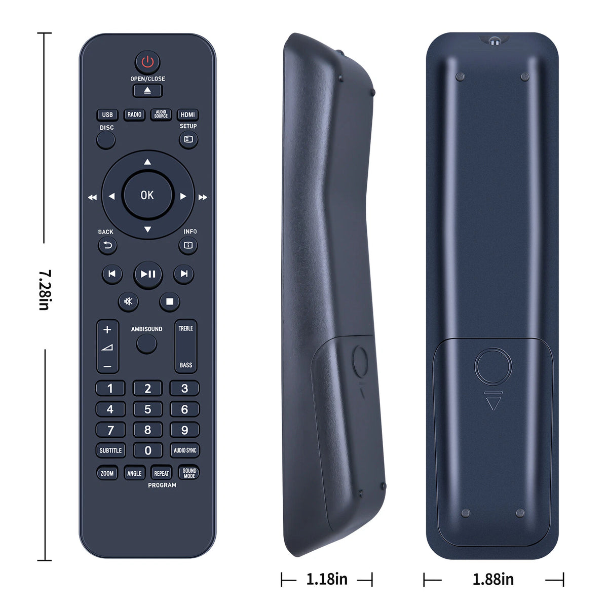 Replacement Remote Control For Philips HTS6120 HTS6120/37 HTS612037