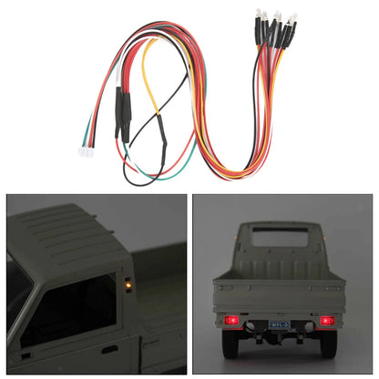 RC Car Side Rear Light Group Lamp Kit for WPL D-12 1/10 Scale RC Drift Truck