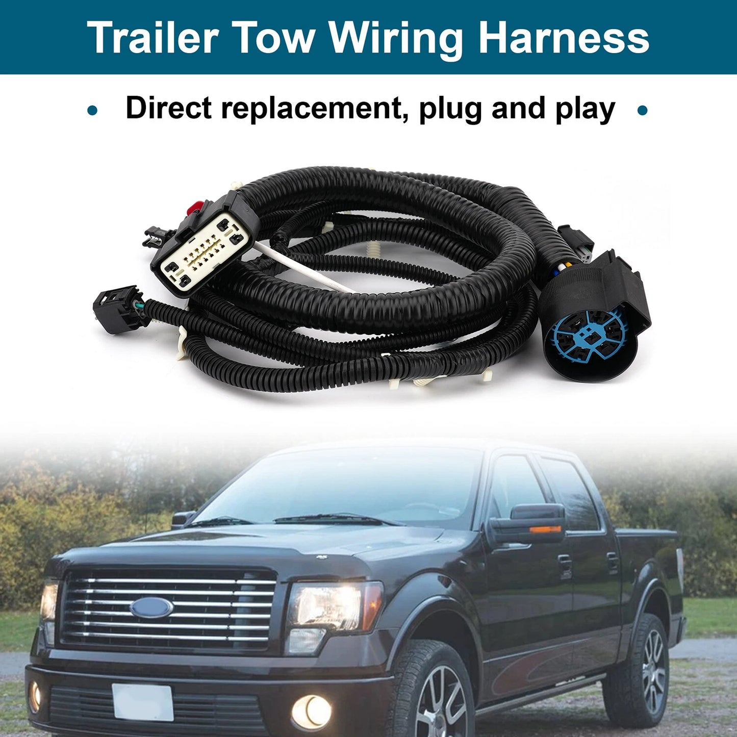 Trailer Tow Wiring Harness For Ford F-150 2009-2014 BL3Z-13A576-C