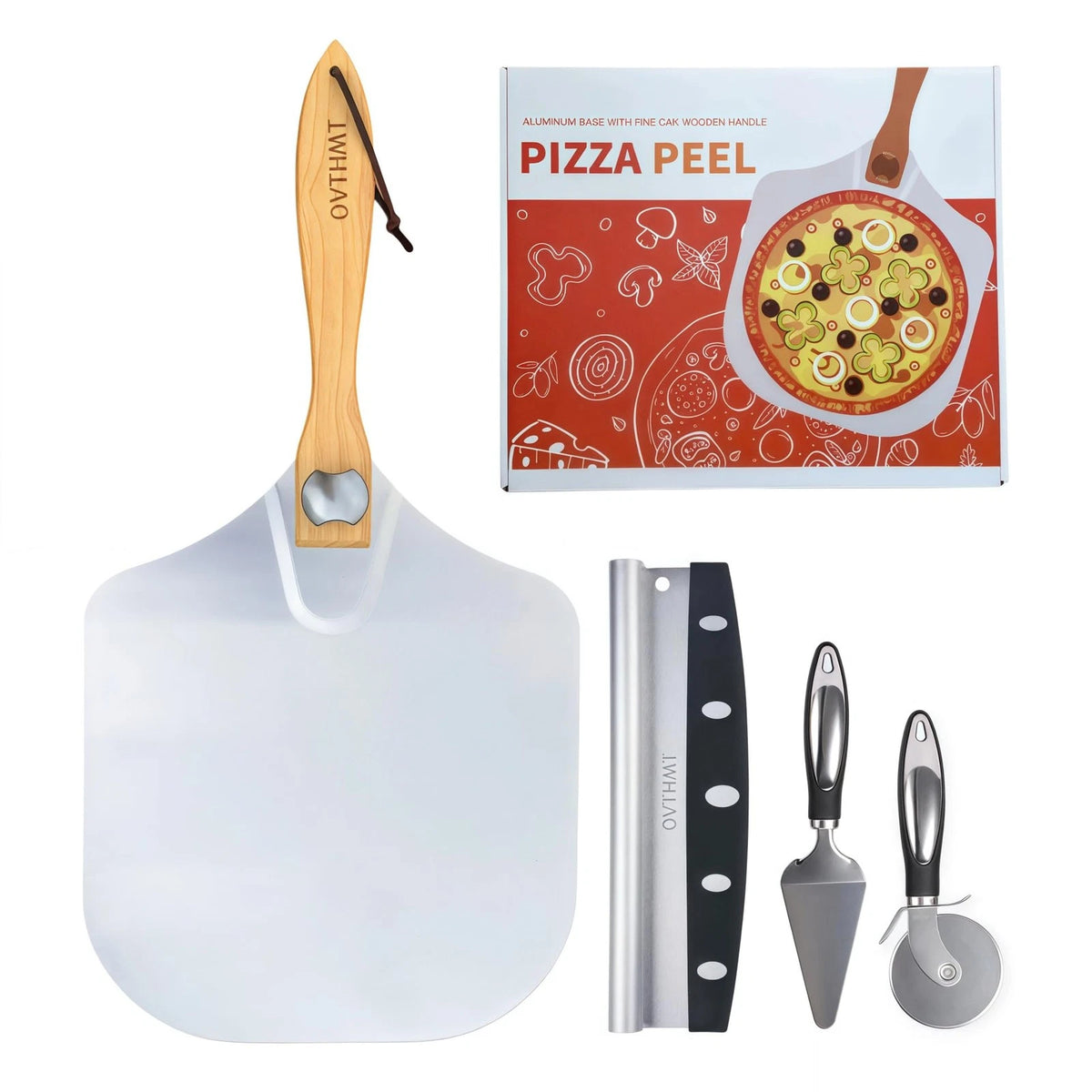 OVTHMT Pizza Oven Accessories 4 PCS, Kit, 12 x 12" x 14" 4PCS, Silver