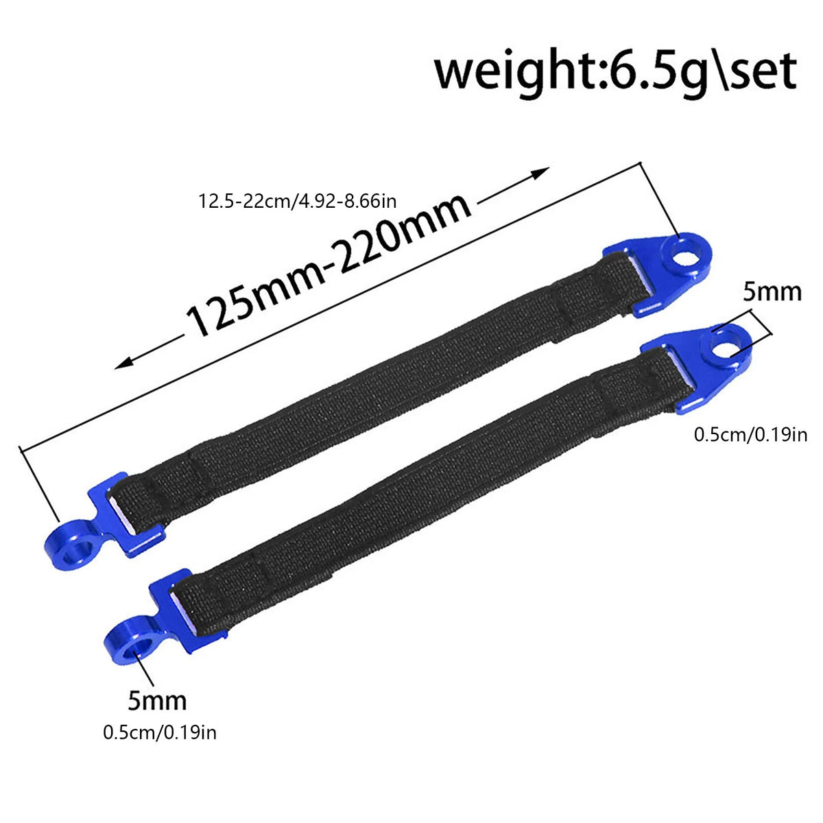 Blue Rear Suspension Straps for Traxxas 1/7 UDR RC Car Decorate Accessories E