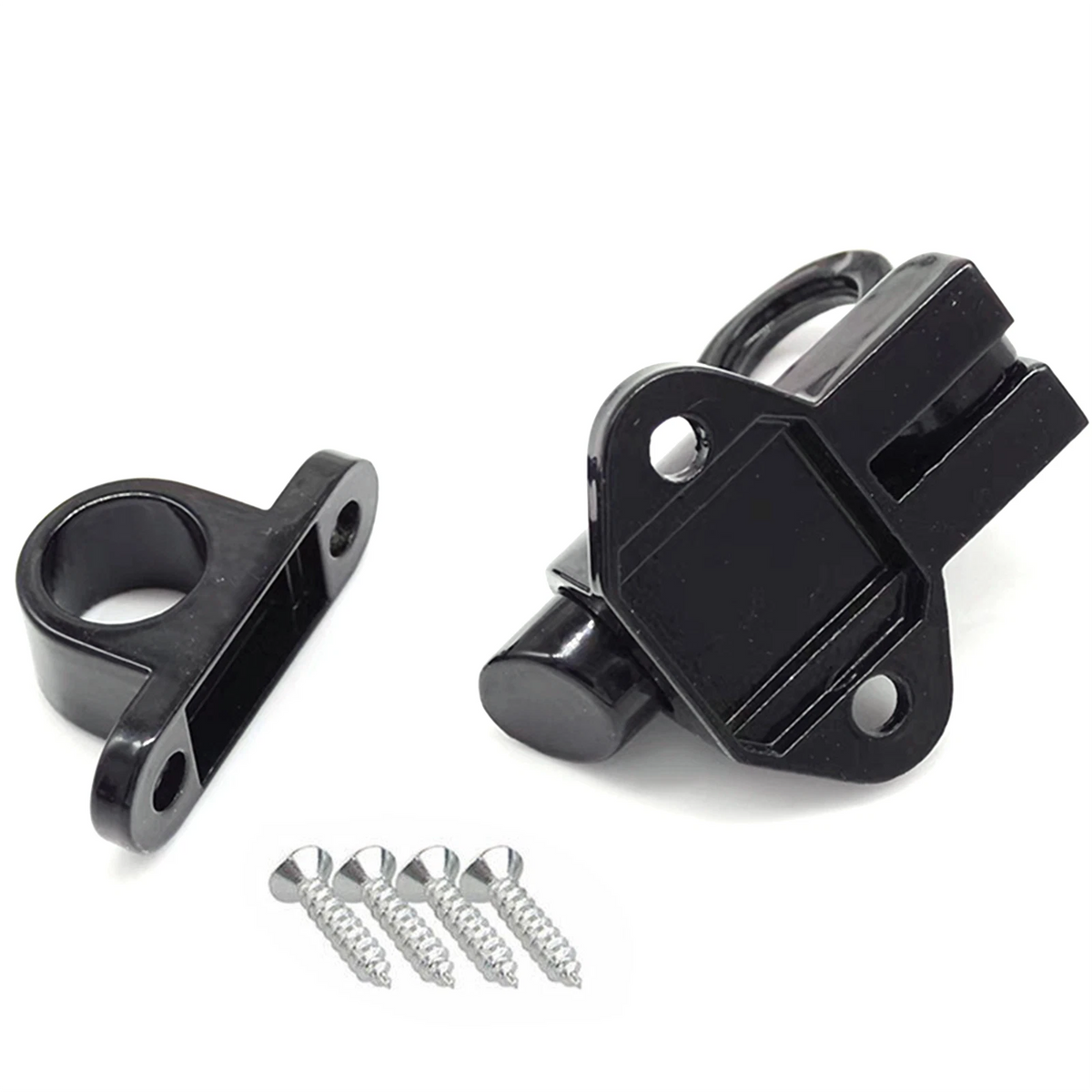 Black Aluminium Alloy Spring Door Lock with Automatic Locking Mechanism E