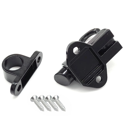 Black Aluminium Alloy Spring Door Lock with Automatic Locking Mechanism E