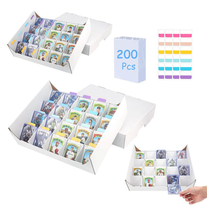 MZONGZI Card Sorting Tray, 2-Pack 20-Cell 16 x 14 x 4.33 inches, multicolor