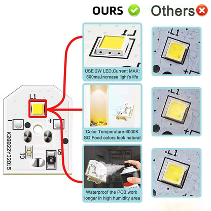5PCS  Refrigerator LED Light Bulb Board For GE Refrigerator GFE26GGHCBB