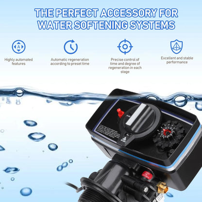 CHENNTAI 5600 Water Filter Control Valve,12 Day Cycle Timer,3W Backwash Black