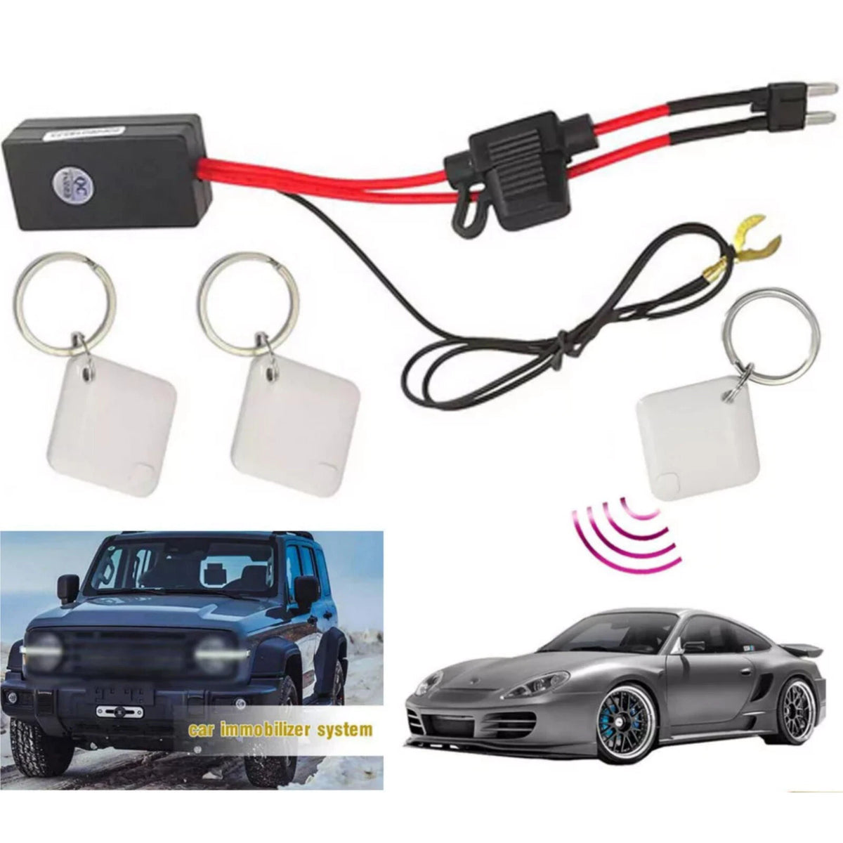 Auto-Sensing Car Immobilizer Security Systems Vehicle Anti-Theft Lock Kit