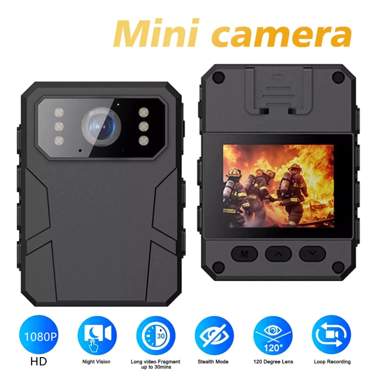 1080P Law Enforcement Cam Body Camera Recorder w/ Audio Night Vision Record 128G