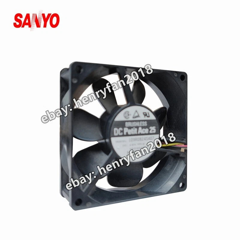 SANYO 109R0824S407 Axial Fan 24VDC 0.1A 80*80*25MM 3-wires Cooling Fan San Ace