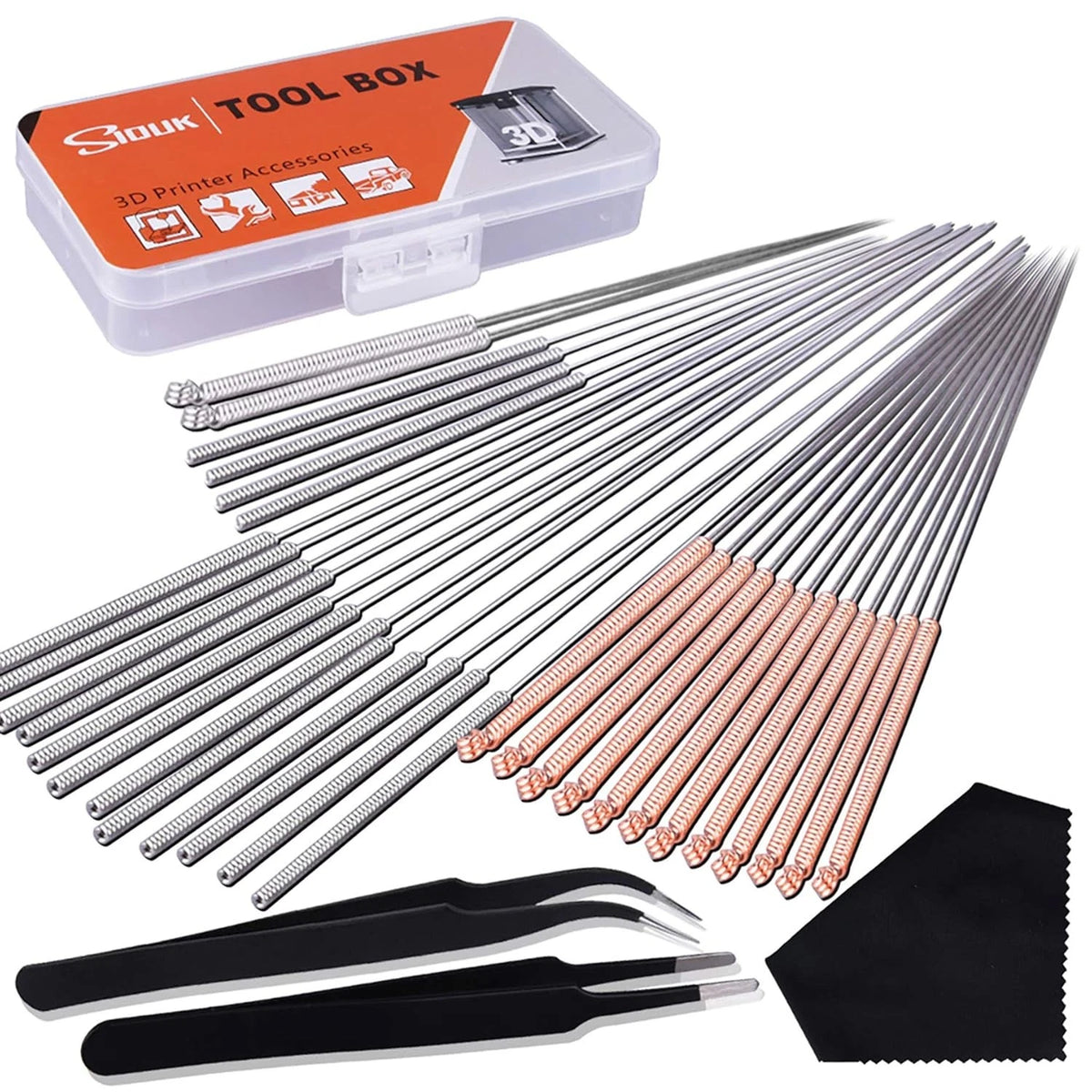 SIQUK 33 Pcs 3D Printer Nozzle Cleaning Tools Kit 30 0.15mm, 0.25mm,...
