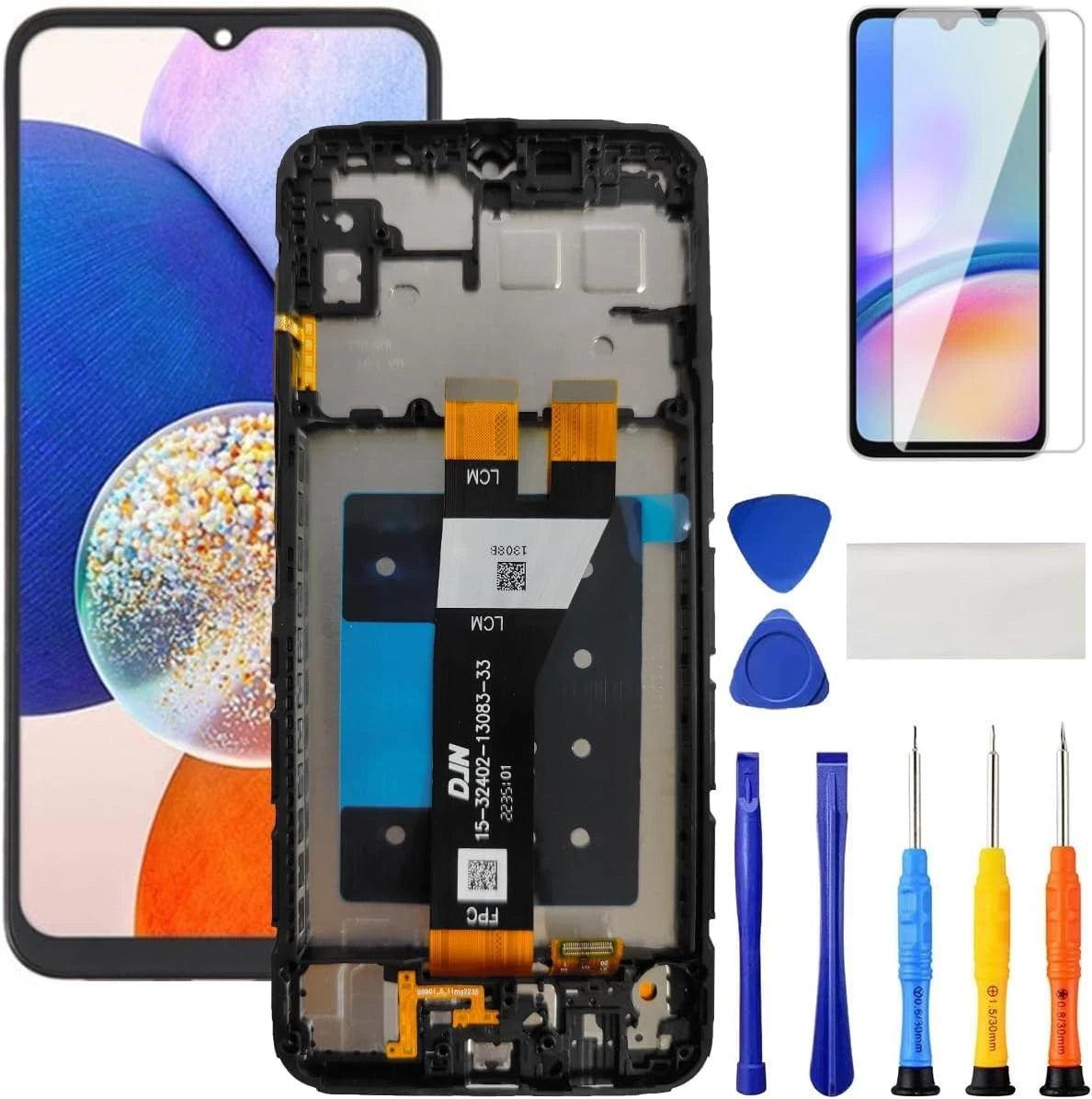 for Samsung A14 5G Screen Replacement with Frame Galaxy Black