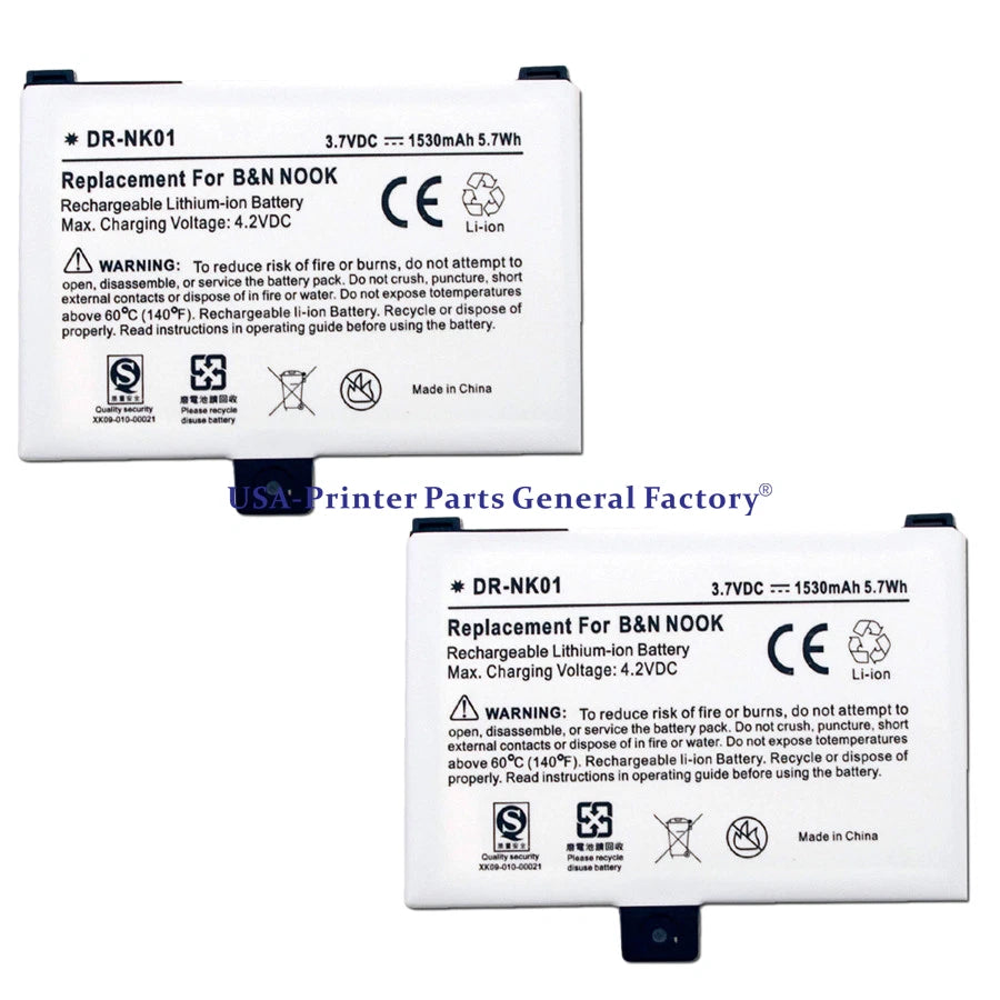 2Pcs BNRB454261 Battery For Barnes & Noble BNRV100 NOOK Classic First Edition