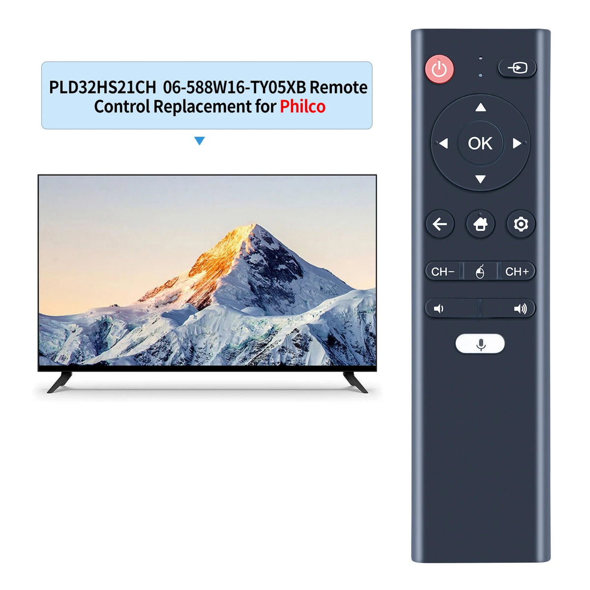 Voice Remote Control For Philco PLD32HS21CH Smart LED LCD HD Android TV