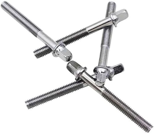 TUOREN Drum Set Hardware 12-Pack Stainless Steel Tight M6 x15mm, silver