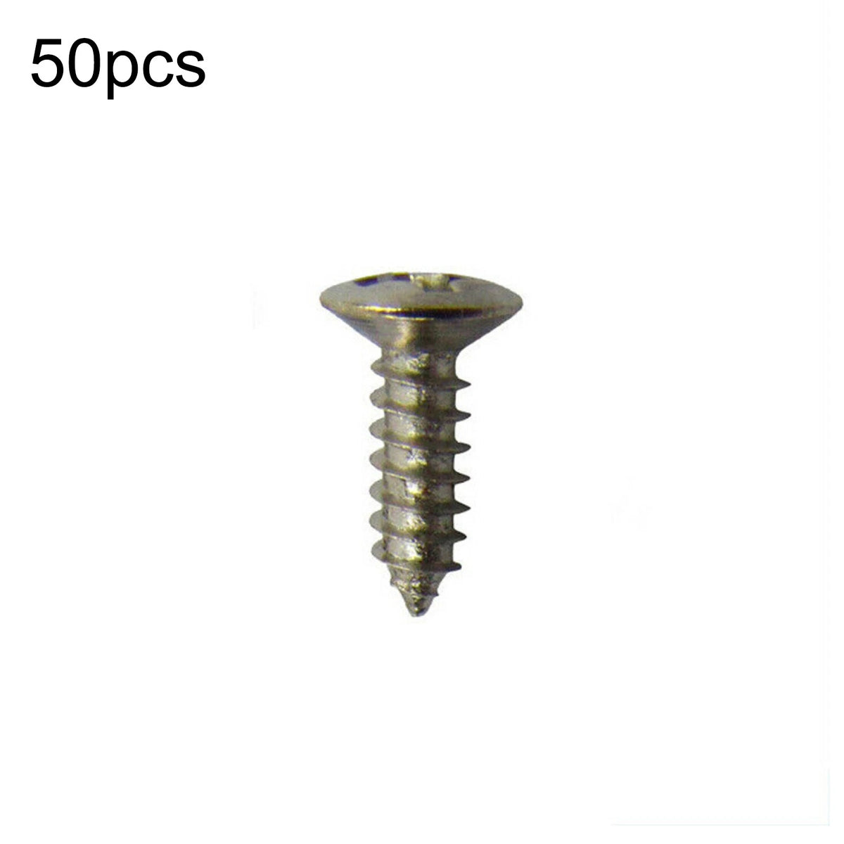 50Pcs Silver Electric Guitar Bass Pickguard Screws For Fender Strat/Tele D