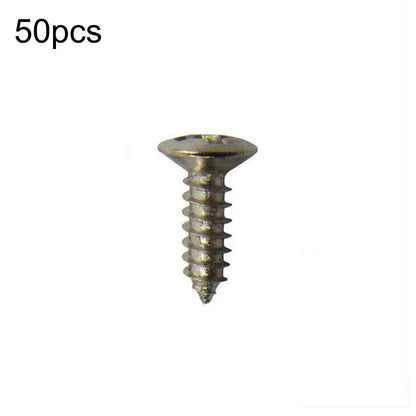 50Pcs Silver Electric Guitar Bass Pickguard Screws For Fender Strat/Tele D