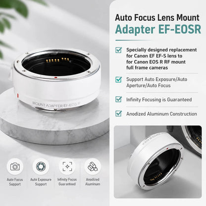 EF-EOS R Auto Focus Lens Adapter For Canon EF EF-S Lens To EOS R RF Mount Camera