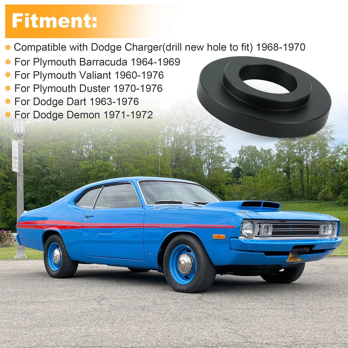 Flip Top Gas Cap Adapter for Barracuda Dart A-Body