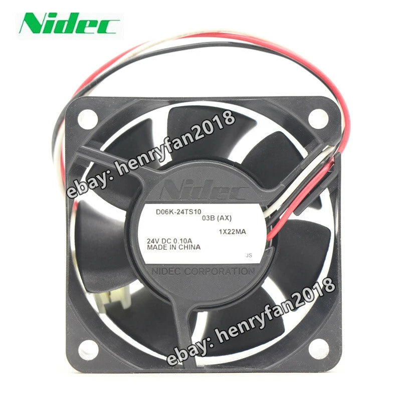 Nidec Fan D06K-24TS10 Axial Fan DC 24V 0.10A 60X60X25mm 3pin Server Cooling Fan