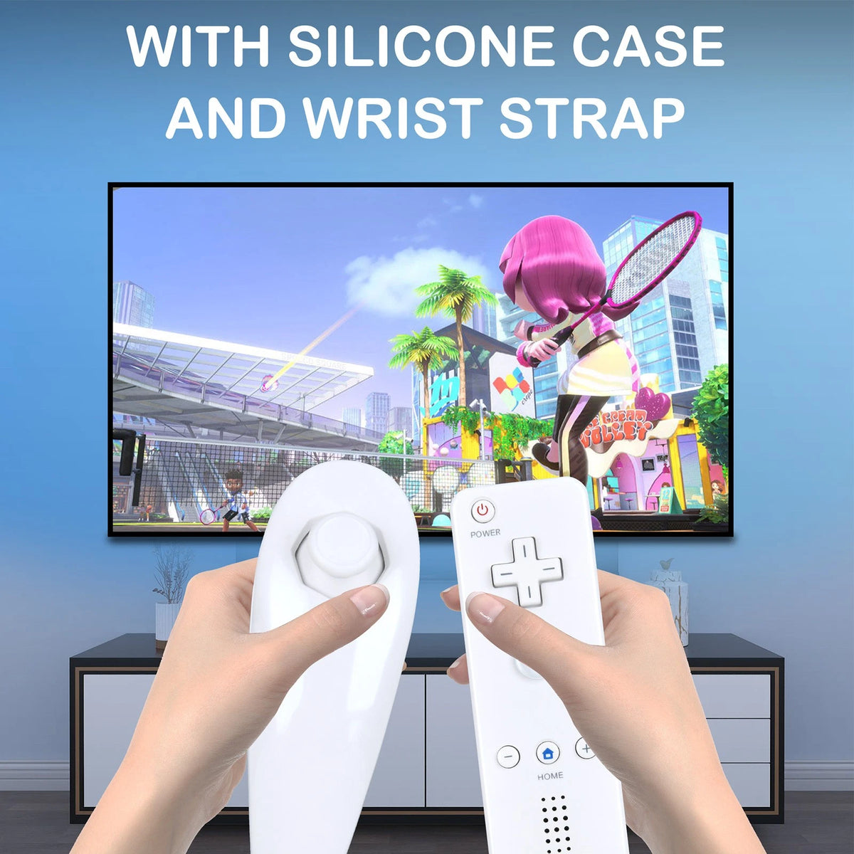 Remote Controller with Nunchuck, Compatible with Nintendo Wii/Wii U -White