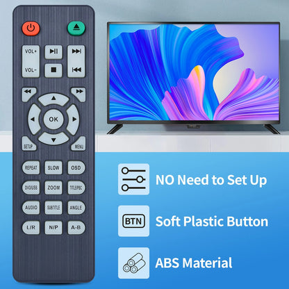 Replacement Remote Control For Desobry Mini DVD Player HDMI MD115B