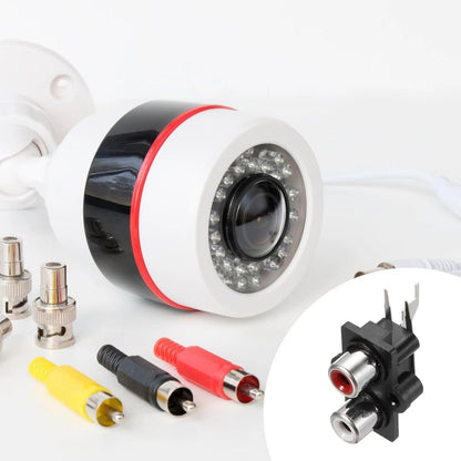 2PC RCA Female Socket Panel Mount Connector Accessory for Professional Audio Use