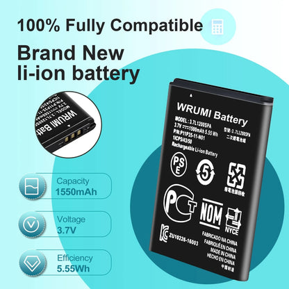 TI 84 Plus CE Battery Replacement - for Texas Instruments TI-84 TI-84, Black