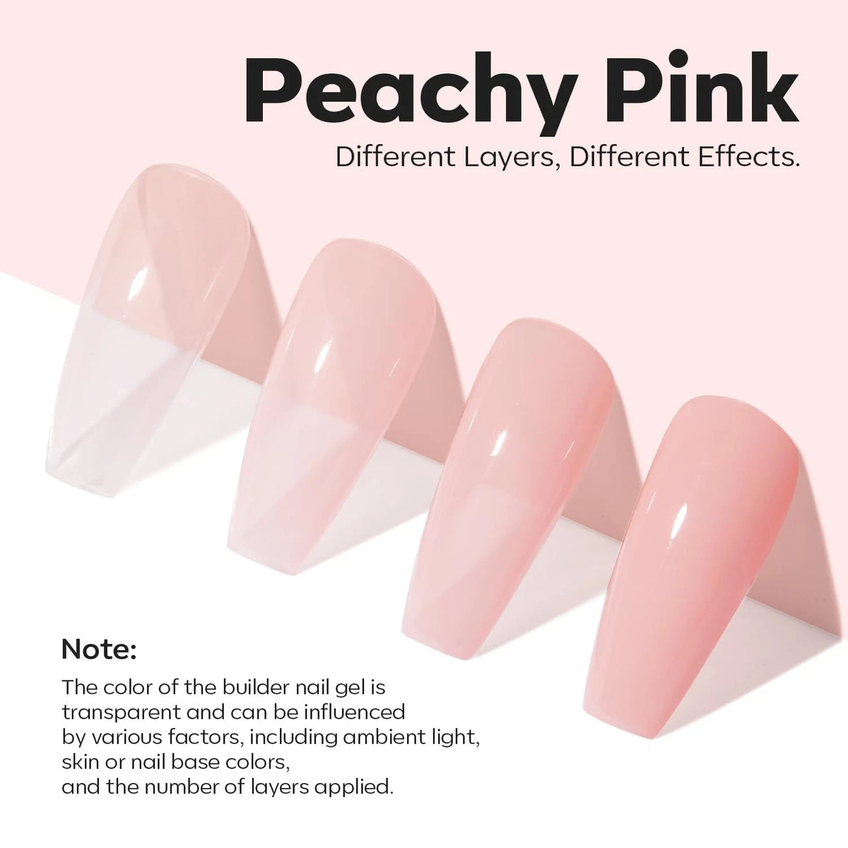 modelones Nail Strengthener and Growth 0.34 Fl Oz (Pack of 1), A1-Peachy Pink