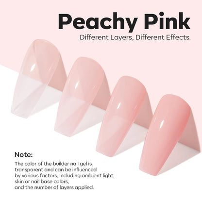 modelones Nail Strengthener and Growth 0.34 Fl Oz (Pack of 1), A1-Peachy Pink