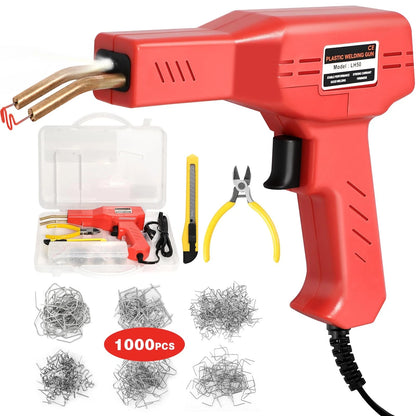 ATOLS Upgraded Plastic Welder, 1000PCS Staples, Pure Copper Red-Corded