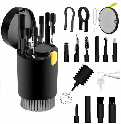 20-in-1 Laptop Phone Screen Earbud Cleaning Kit, Keyboard Cleaner Kit Black