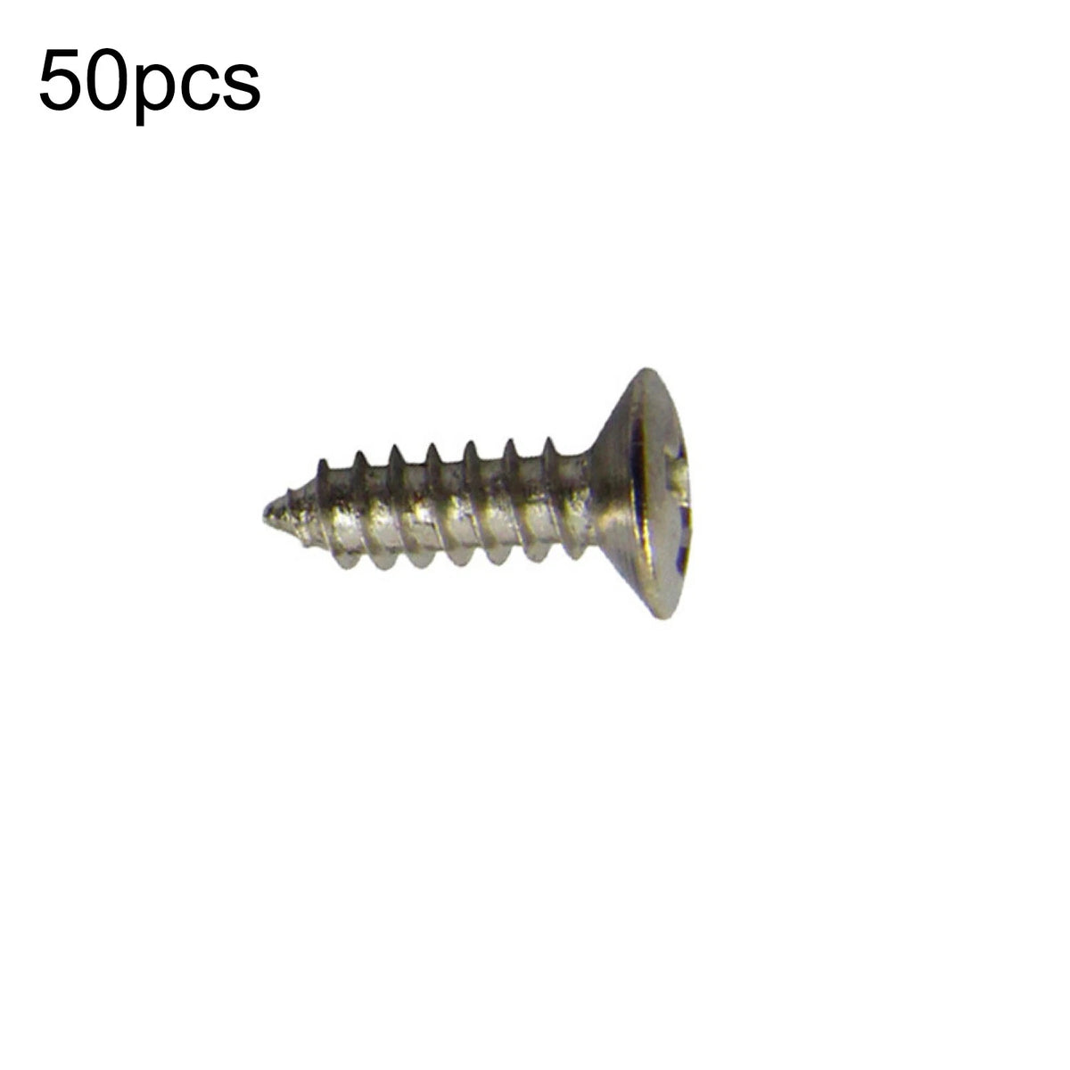 50Pcs Silver Electric Guitar Bass Pickguard Screws For Fender Strat/Tele D