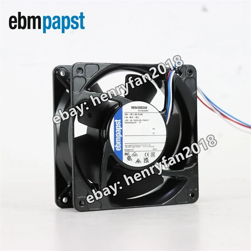 Ebmpapst 4114N/2H4PU Axial Fan 24VDC 33.1W 1.38A 6800RPM120*120*38MM Cooling Fan