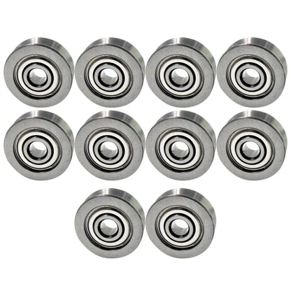 10Pcs V623ZZ Groove Guide Pulley Rail Ball Bearings For Linear Motion System