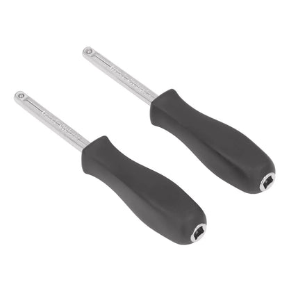 2 Pack 1/4" Drive Spinner Screwdriver Handle for 6.35mm Socket Bits Extension