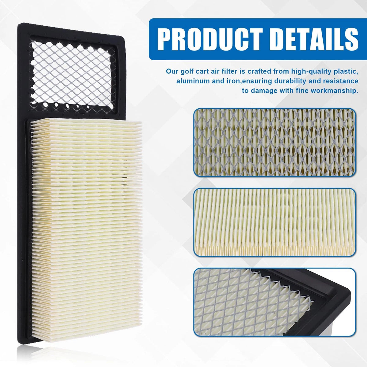 72368G01 Golf Cart Air Filter Compatible with EZGO Medalist TXT