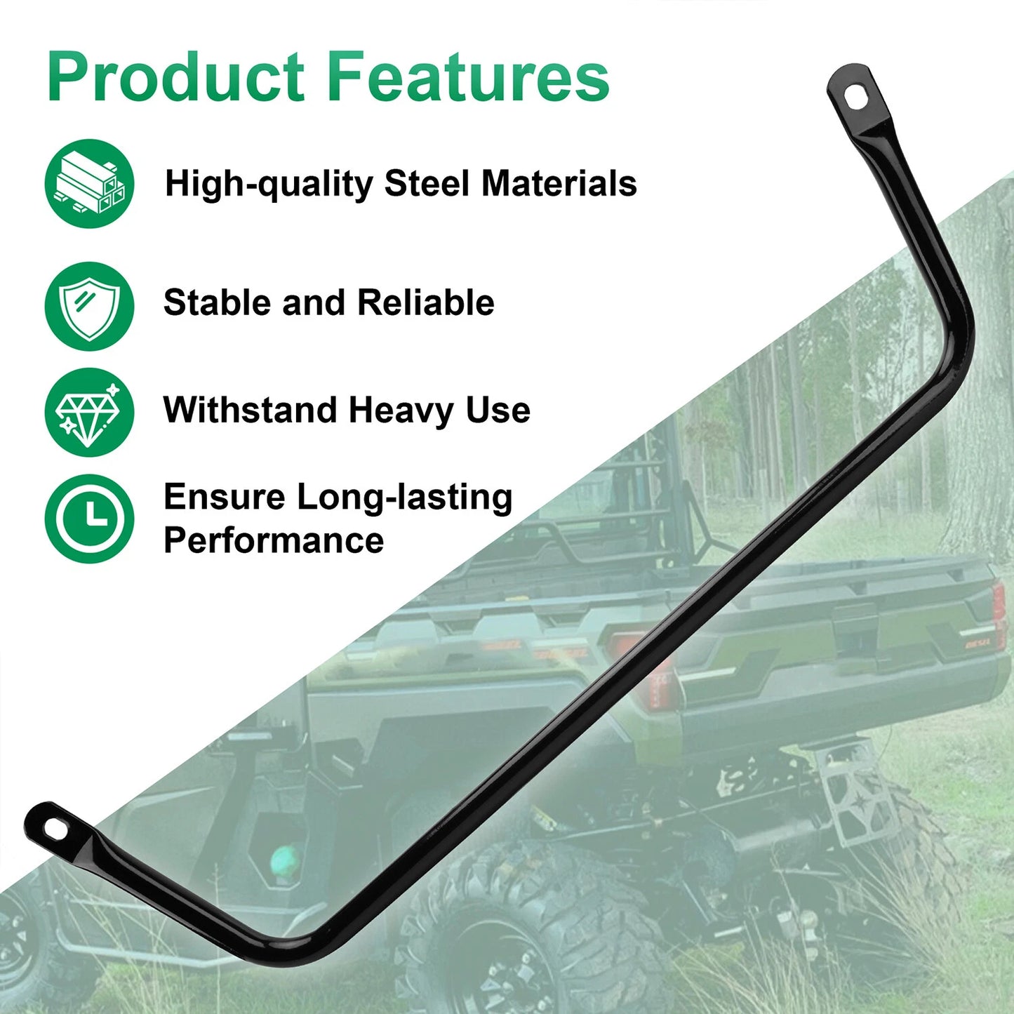 For Polaris 5341248-458 Glossy Black Stabilizer Tube Ranger 1000 Crew XP