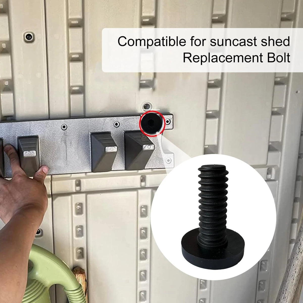 20 PCS Long Bolts Compatible with Suncast Storage Sheds 1/4 in, Black