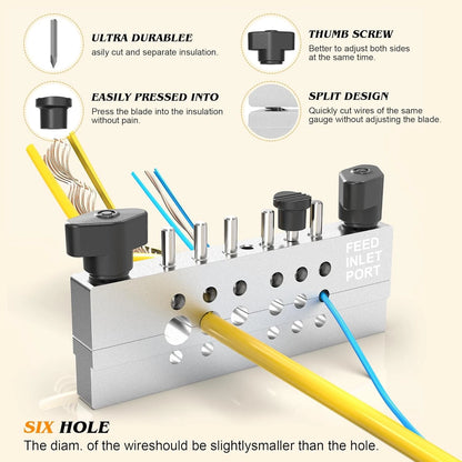Split-Type Scrap Copper Wire Stripper Machine Kit with 6 Tungsten Silver